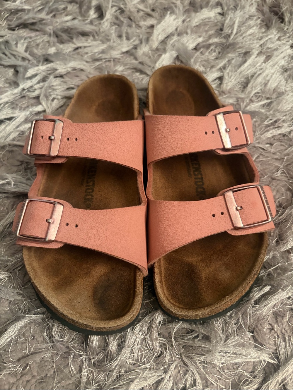 Birkenstock Pink Double-Strap Kids Sandals